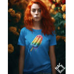 Women's T-shirt - I'm already running blue size XL