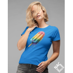 Women's T-shirt - I'm already running blue size XL