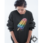 Unisex mikina - Už teču černá vel. S