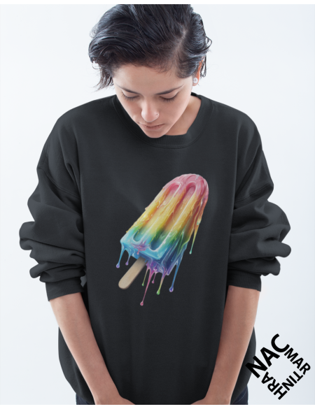 Unisex mikina - Už teču černá vel. S