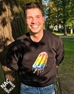 Unisex mikina - Už teču černá vel. S