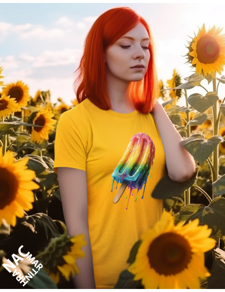 Dámské tričko - Už teču žluté vel. M