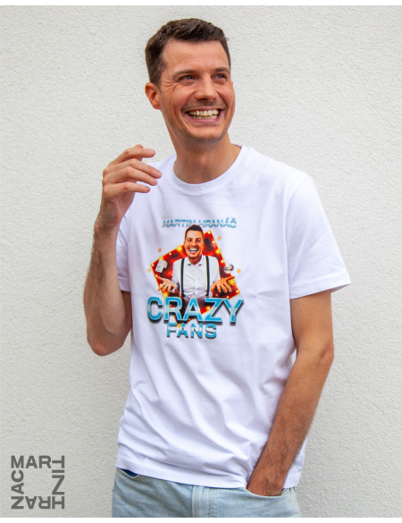 Pánské tričko - Crazy Fans bílé