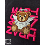 Černá unisex mikina - výšivka Medvídek Anděl vel. XXL