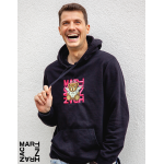 Černá unisex mikina - výšivka Medvídek Anděl vel. XXL