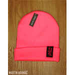 Pletená čepice - Horká hlava fluorenscenční růžová