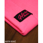 Pletená čepice - Horká hlava fluorenscenční růžová