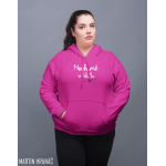 Unisex růžová mikina - Nech mě v klidu vykrvácet vel. XL