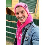 Pletená čepice - Horká hlava fluorenscenční růžová