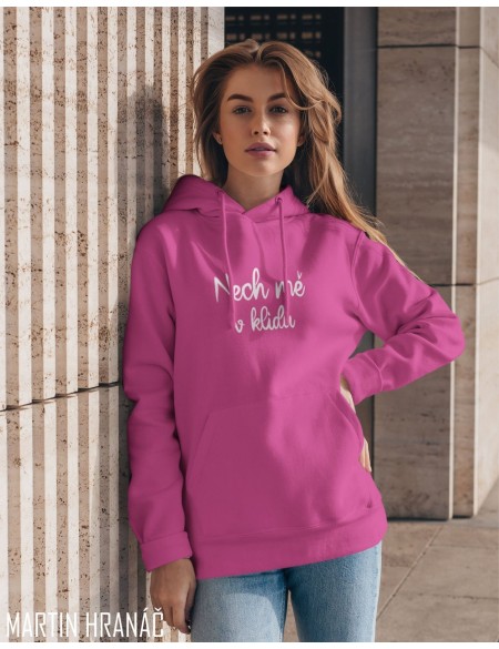 Dámská růžová mikina - Nech mě v klidu vel. XXL