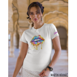 Dámské tričko - Polib mi! bílé vel. XL